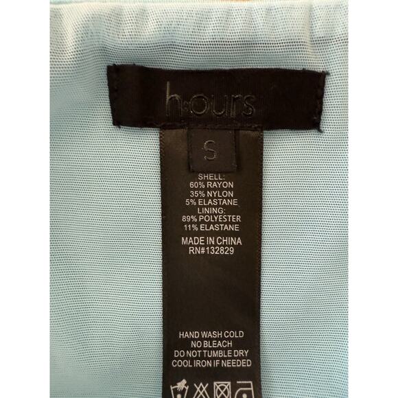 H:OURS Lambert Mini Dress Bright Blue Bodycon Cutout Women’s Size S - Picture 4 of 5